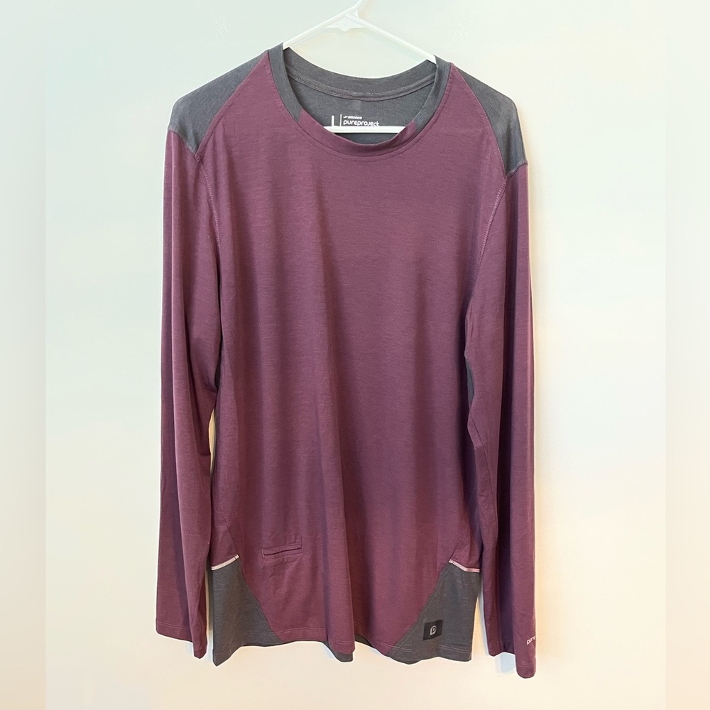 Brooks pureproject burgundy & charcoal